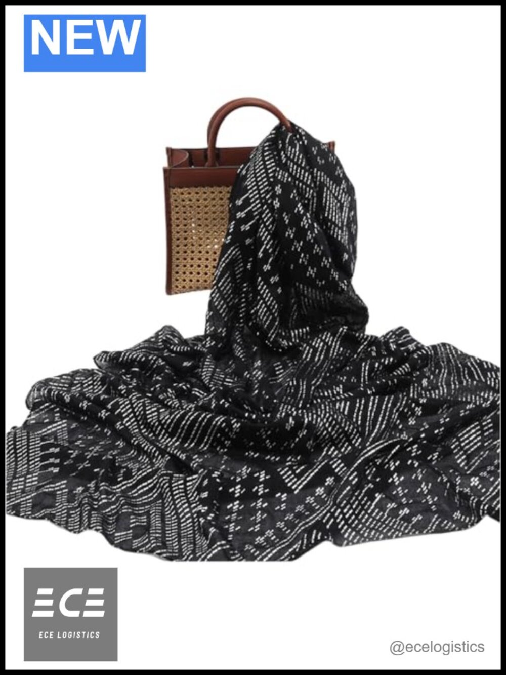 Retro Faux Assuit Foil Print Chiffon Scarf Long Wrap Large Winter Autumn